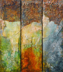 Mischtechnik auf Holzmalgrund