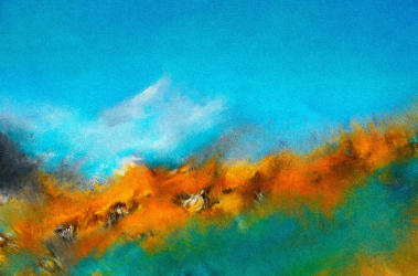 Abstrakte digitale Kunst – Kunstdruck auf Leinwand