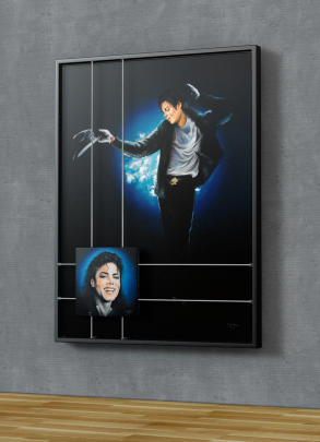 Michael Jackson: Ölgemälde 120 x 160 cm