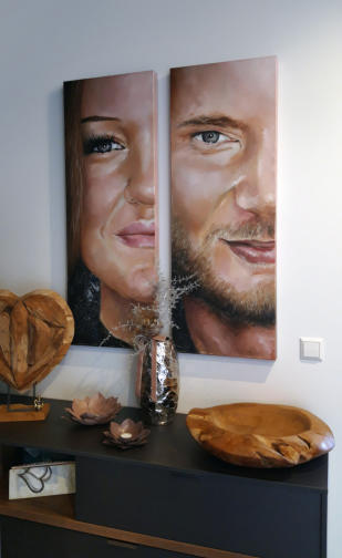 Porträt nach Kundenwunsch: Acrylgemälde auf Leinwand